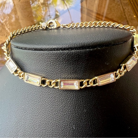 Lauren Ralph Lauren Gold-Tone Stone Baguette Chain Link Bracelet - Picture 3 of 7